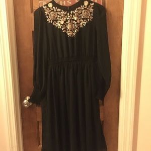 NWOT Nanette Lepore Black midi dress!